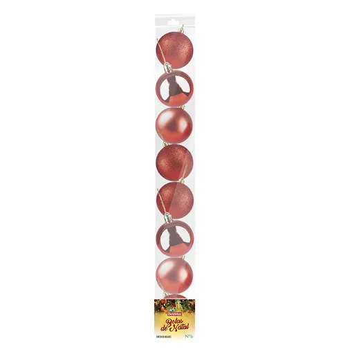 BOLA TB LISA 6CM 8PCS VERMELHA
