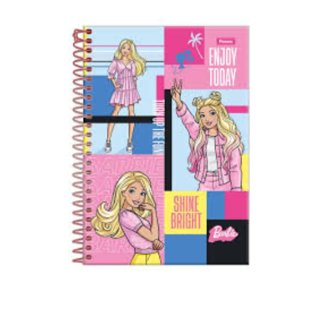 CADERNO 1/4 BARBIE 80 FLS