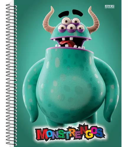 CADERNO 200 FL MONSTRENGOS UN. CAPA SORTIDA