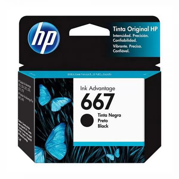 CARTUCHO DE TINTA 667 PRETO 2ML - HP
