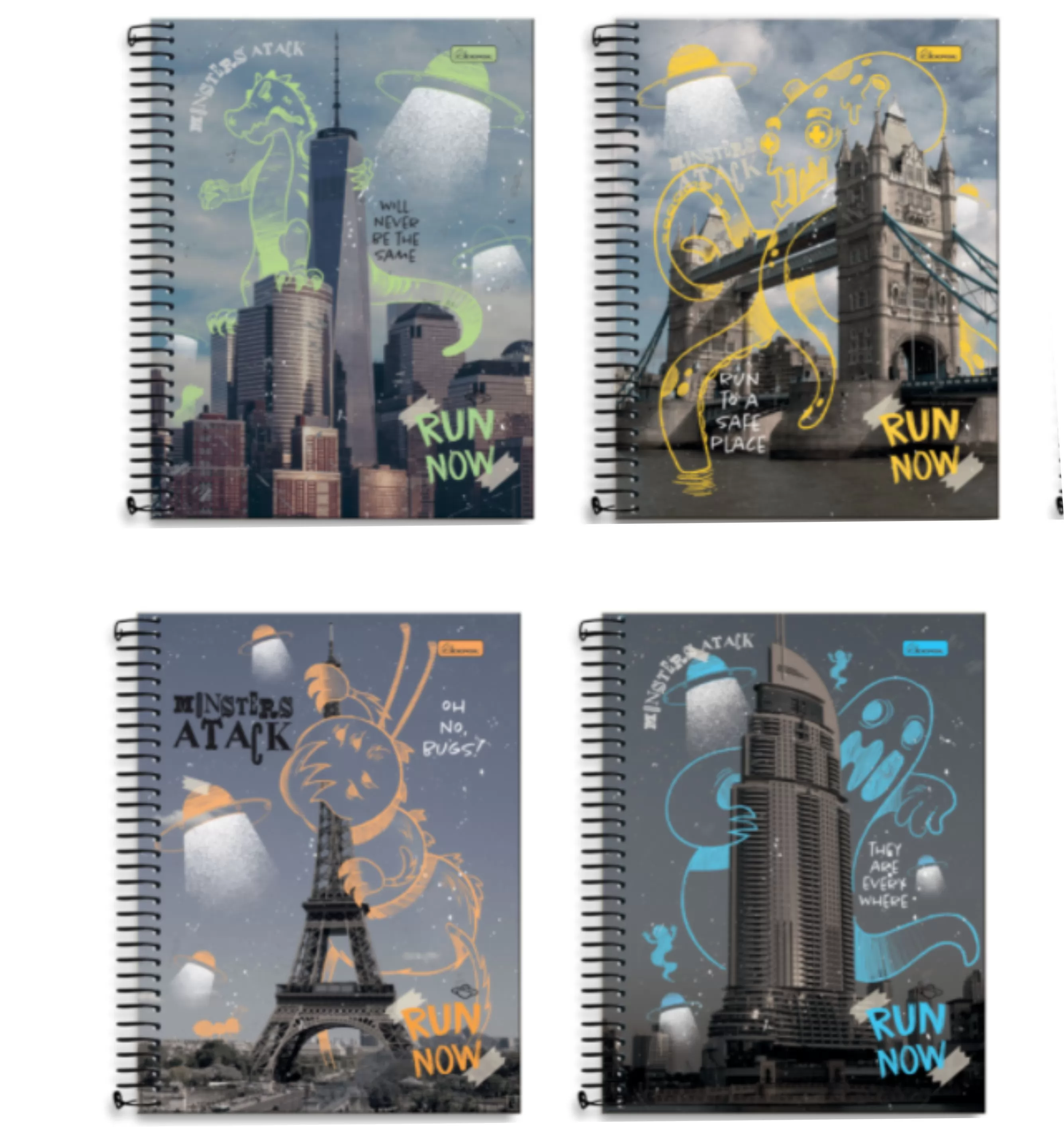 CADERNO UNIVERSITÁRIO RUN NOW 160 FLS 10X1 UN. - CADERSIL