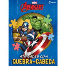 LIVRO DE HISTORIAS ATIVIDADES E QUEBRA CABEÇAS VINGADORES