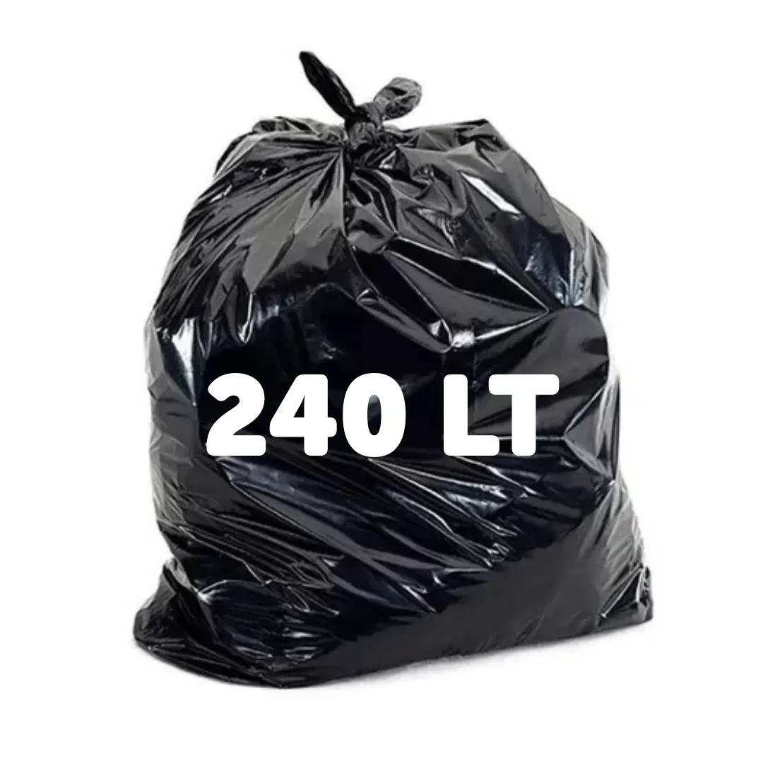 SACO LIXO PRETO 240L 010 UN 115CMX140CM 0,08 MICRA