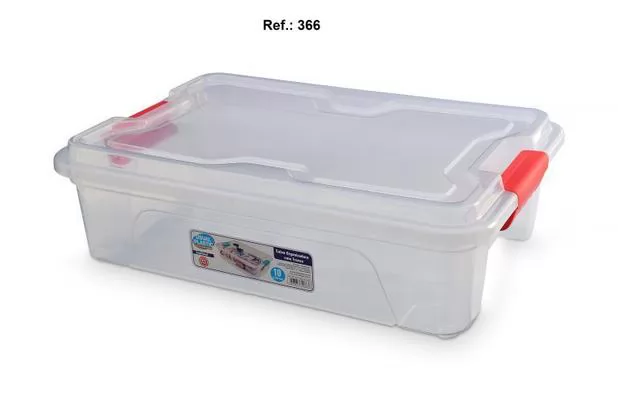 ORGANIZADOR COM TRAVAS 10L TRANSPARENTE