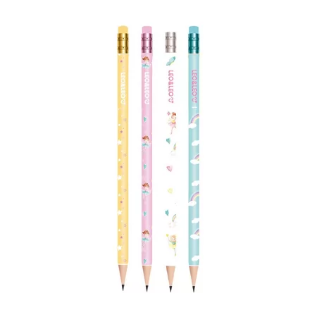 LAPIS GRAFITE HB RESINA FADINHA COM BORRACHA LEOELEO UN