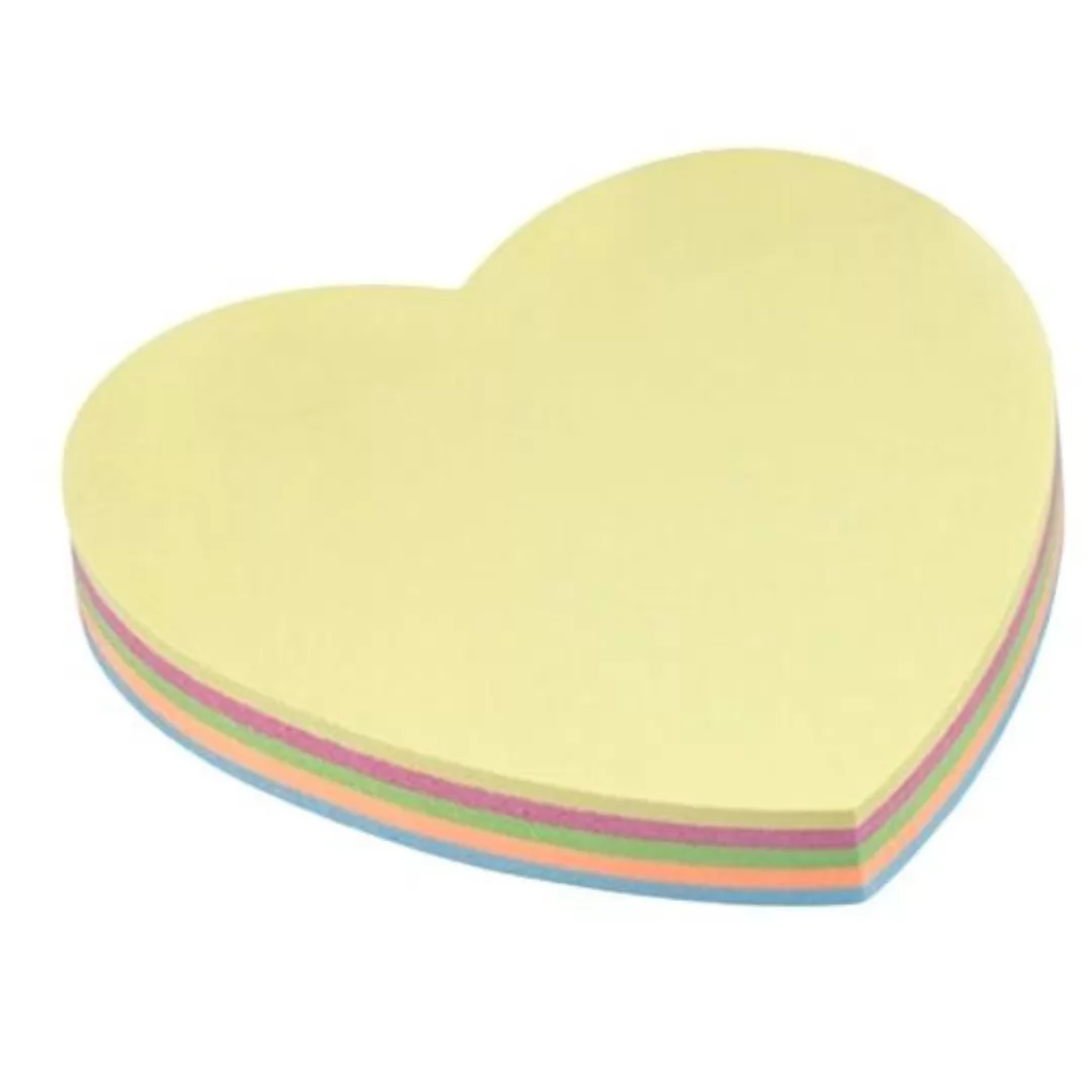 BLOCO SMART NOTES 70X70MM CORAÇÃO - PASTEL - 100FLS - 1BLOCO