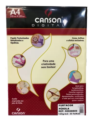 PAPEL FURTACOR PEROLA CANSON A4 120GM2 UN