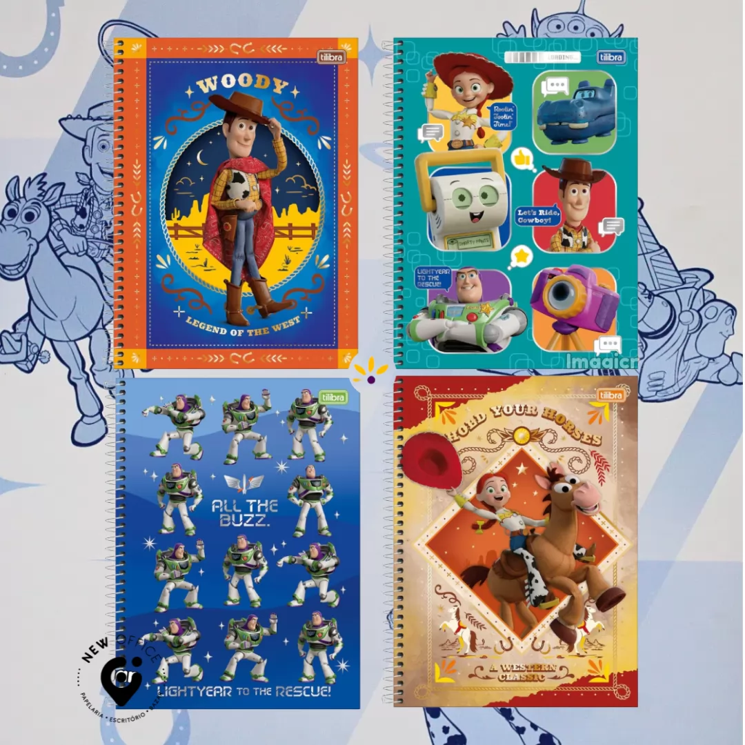CADERNO UNIVERSITÁRIO TOY STORY 1M 80FLS