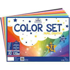 COLOR SET A3 120G C/24 FLS ACOMPANHA LIVRO ATIVIDADES