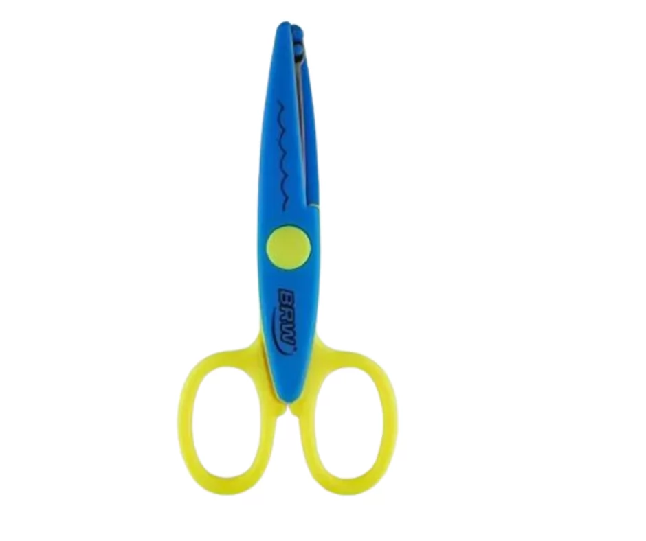 TESOURA ESCOLAR DE PICOTAR ONDA 13CM - BLISTER C/ 1UN