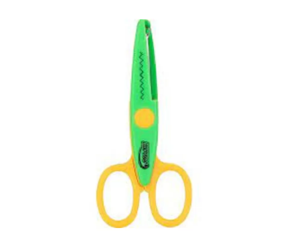 TESOURA ESCOLAR DE PICOTAR ZIG ZAG 13CM - BLISTER 1UN