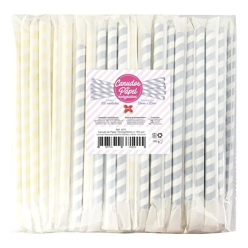 CANUDO DE PAPEL 10MMX200MM MESCLADO AM/VM/VD/AZ