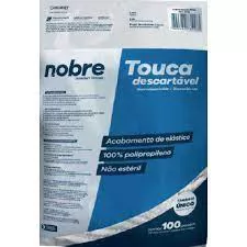 TOUCA DESCARTAVEL EM TNT SANFONADA (PCT. C/100UND.)- NOBRE
