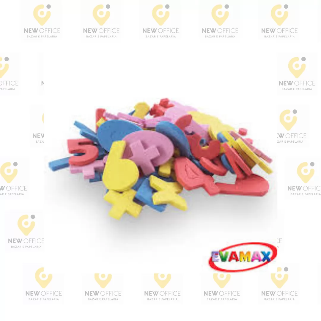BRINQUEDO PEDAGOGICO EVA NUMEROS GD 5MM 60PC 5CM. UNIDADE 5203 - EVAMAX