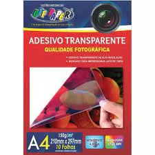 ADESIVO TRANSPARENTE A4 120G FOLHA AVULSO