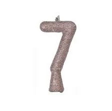 VELA PURO GLITTER PRATA N 7