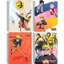 CADERNO UNIVERSITÁRIO 1M CAPA DURA 80F NARUTO SHIPPUDEN UN. CAPA SORTIDA