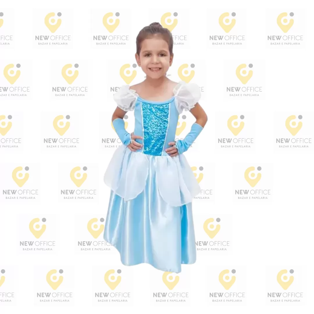 FANTASIA INFANTIL AZUL GLITTER ELSA - BRINK MODEL