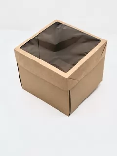 CAIXA 22X22X18 CM COM TAMPA DE VISOR  KRAFT
