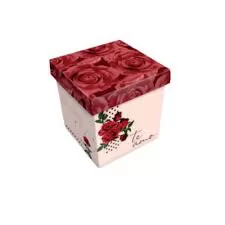 CAIXA CUBO 11X11X12CM ESTAMPA TE AMO