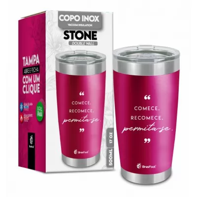 COPO TERMICO STONE - COMECE RECOMECE
