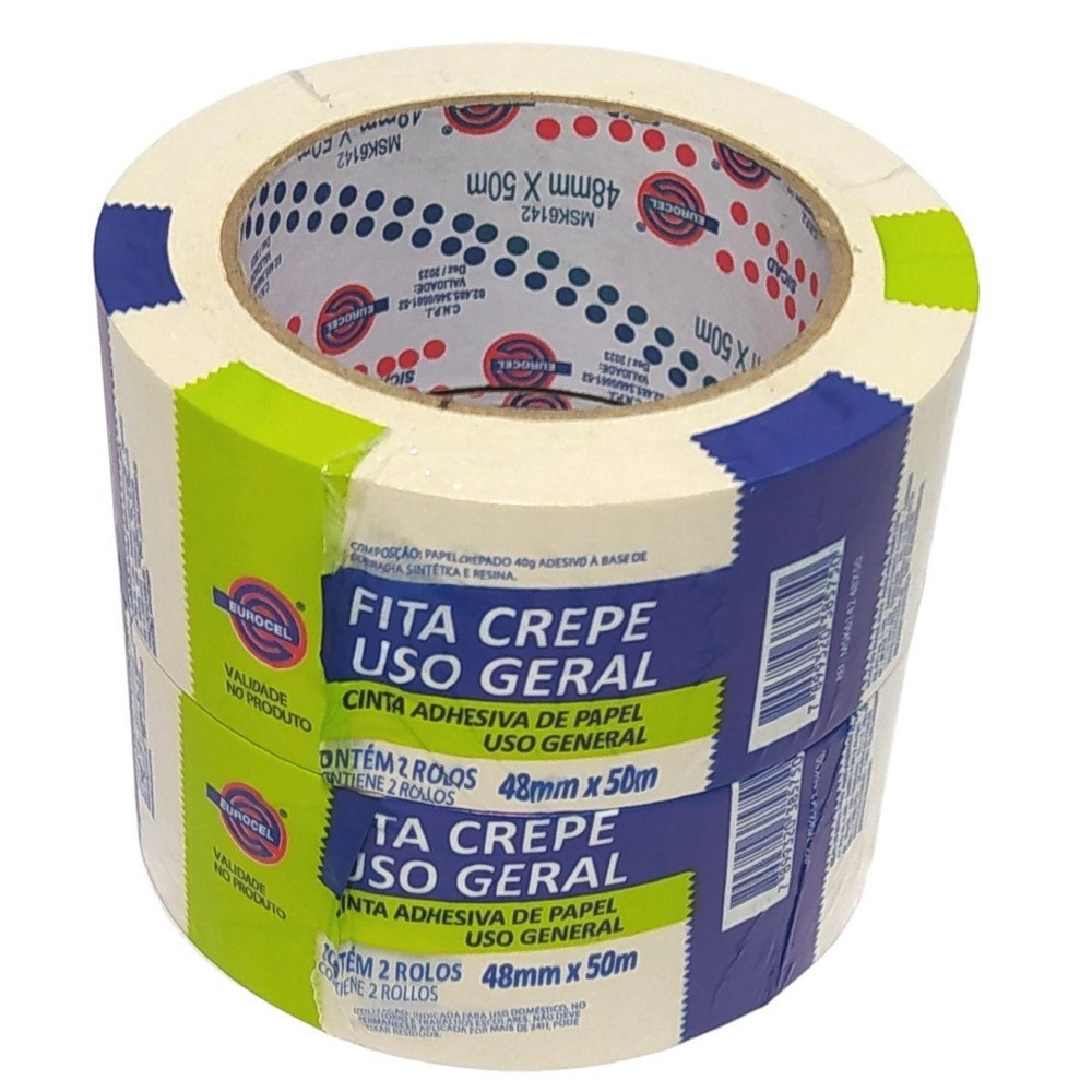 FITA ADESIVA DE PAPEL USO GERAL EURO MSK 6142 48MMX0050M