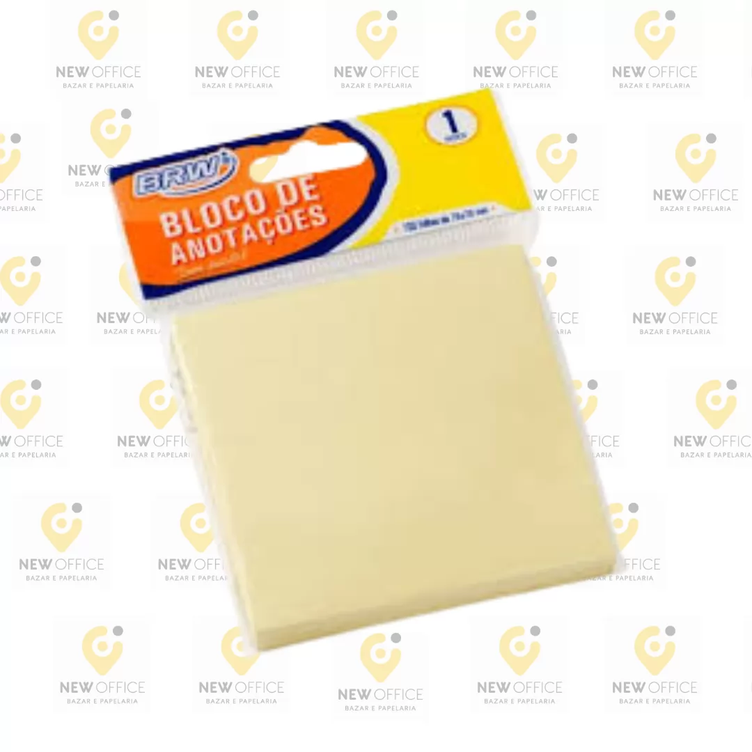 BLOCO SMART NOTES 76X76MM- AMARELO PASTEL - 100FLS - 1BLOCO