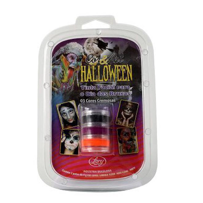 KIT 3 CORES HALLOWEEN  (PRETO/ROXO FLUOR./LARANJA FLUOR.)
