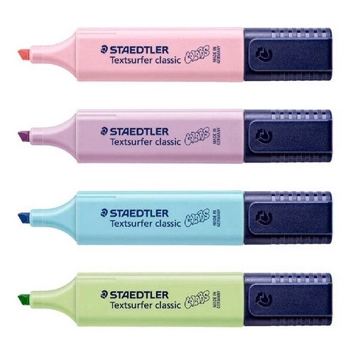 MARCADOR TEXTSURFER 04 CORES LINHA PASTEL ESTOJO