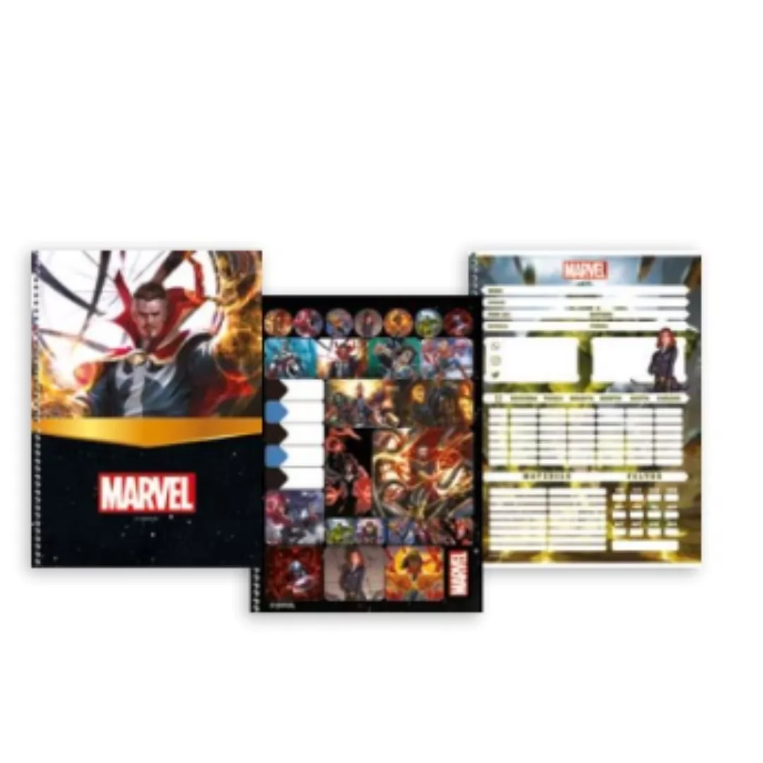 CADERNO UNIVERSITÁRIO 1M 80F MARVEL NOW