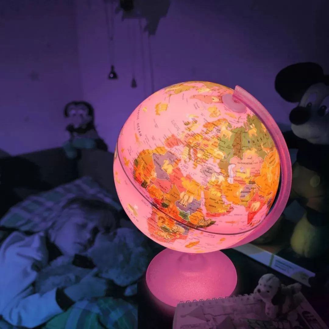 GLOBO 25CM PINK ZOO COM LUZ