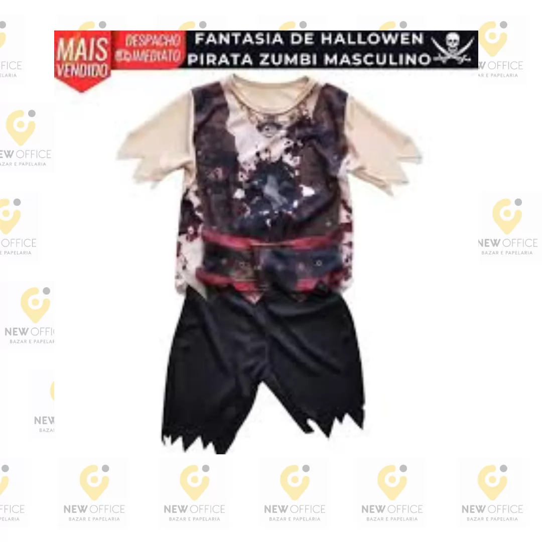 FANTASIA INFANTIL PIRATA ZUMBI MASCULINO M