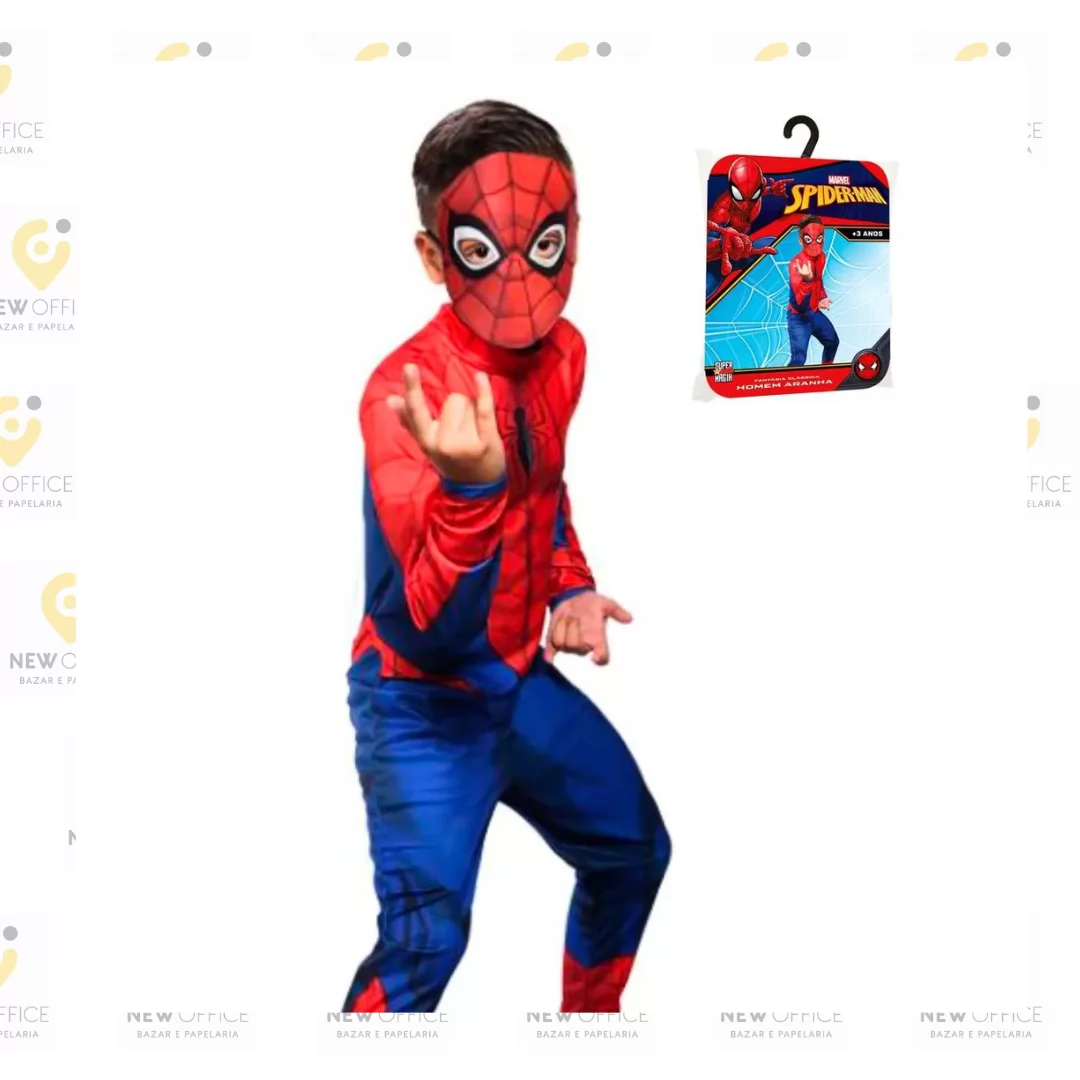 FANTASIA INFANTIL ARANHA SILVER M