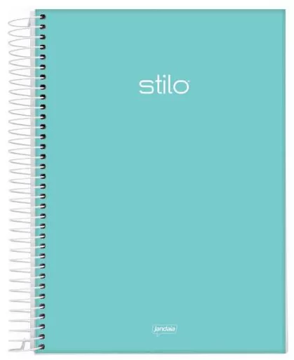 CADERNO UNIV 1M 80FLS STILO VERDE PASTEL - JANDAIA