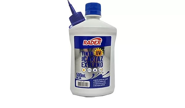 TINTA MARCADOR PERMANENTE AZUL P/CARTAZ EXTERNO 500ML UNIDADE 4873 - RADEX