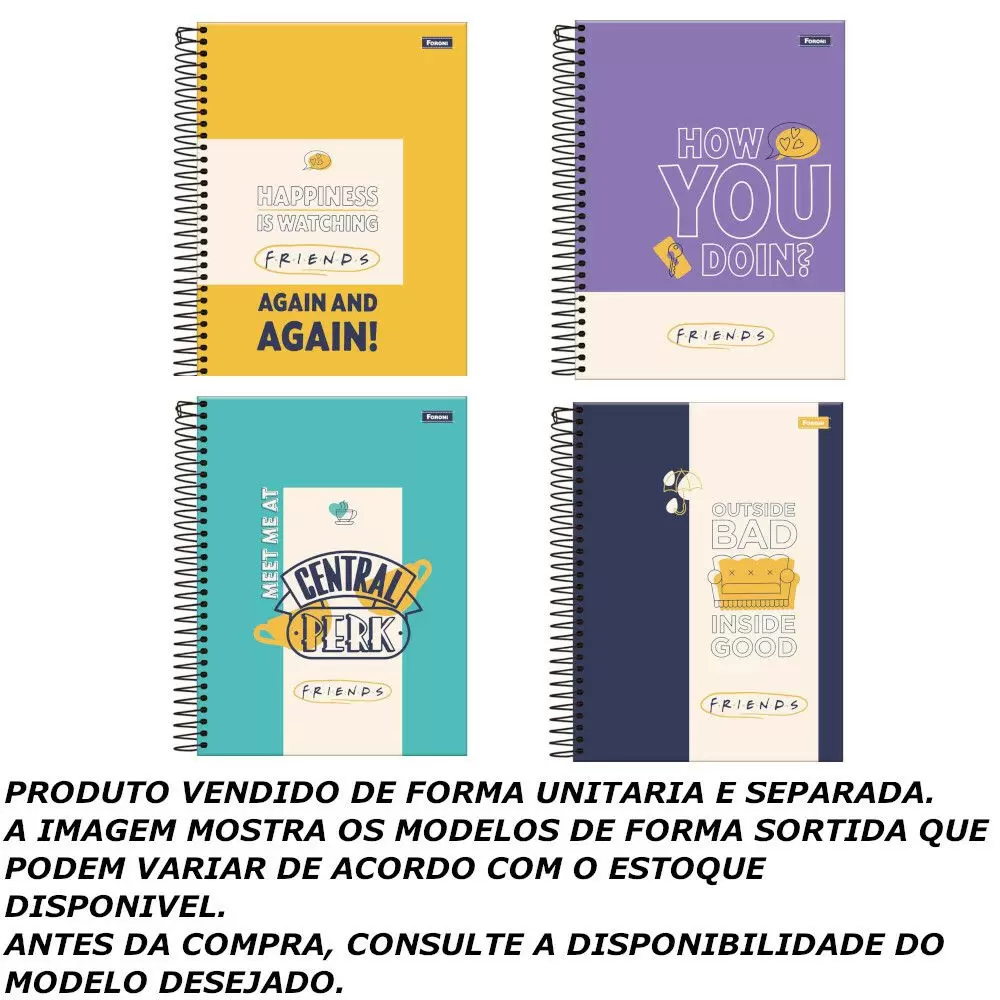 CADERNO COLLEGE 160F 10M FRIENDS