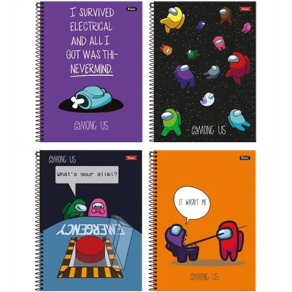 CADERNO UNIVERSITARIO 80F.1M AMONG US
