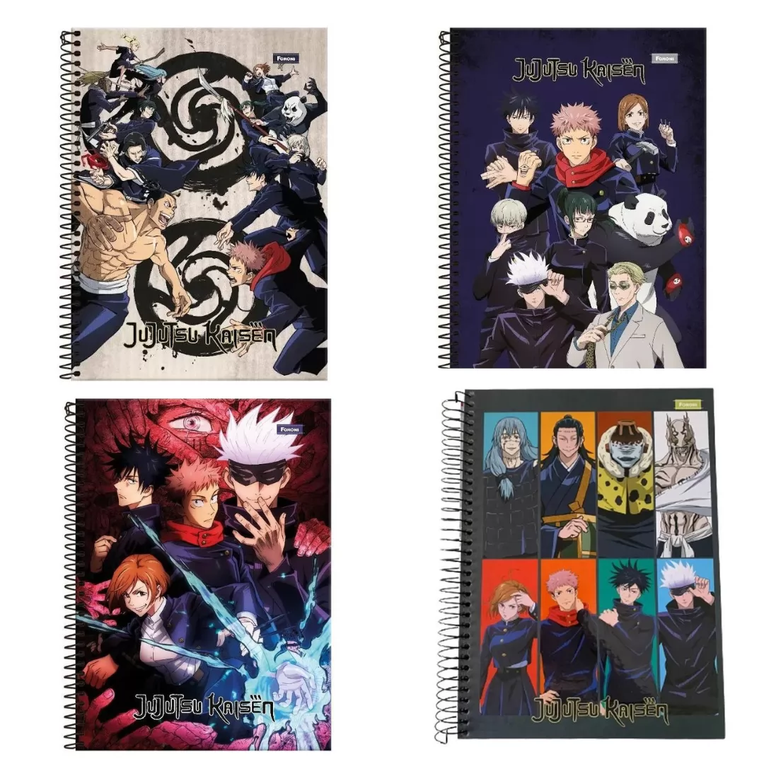 CADERNO UNIVERSITÁRIO 80FOLHAS 1M JUJUTSU KAISEN