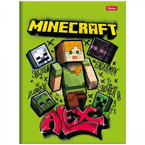 CADERNO BROCHURAO 80F MINECRAFT