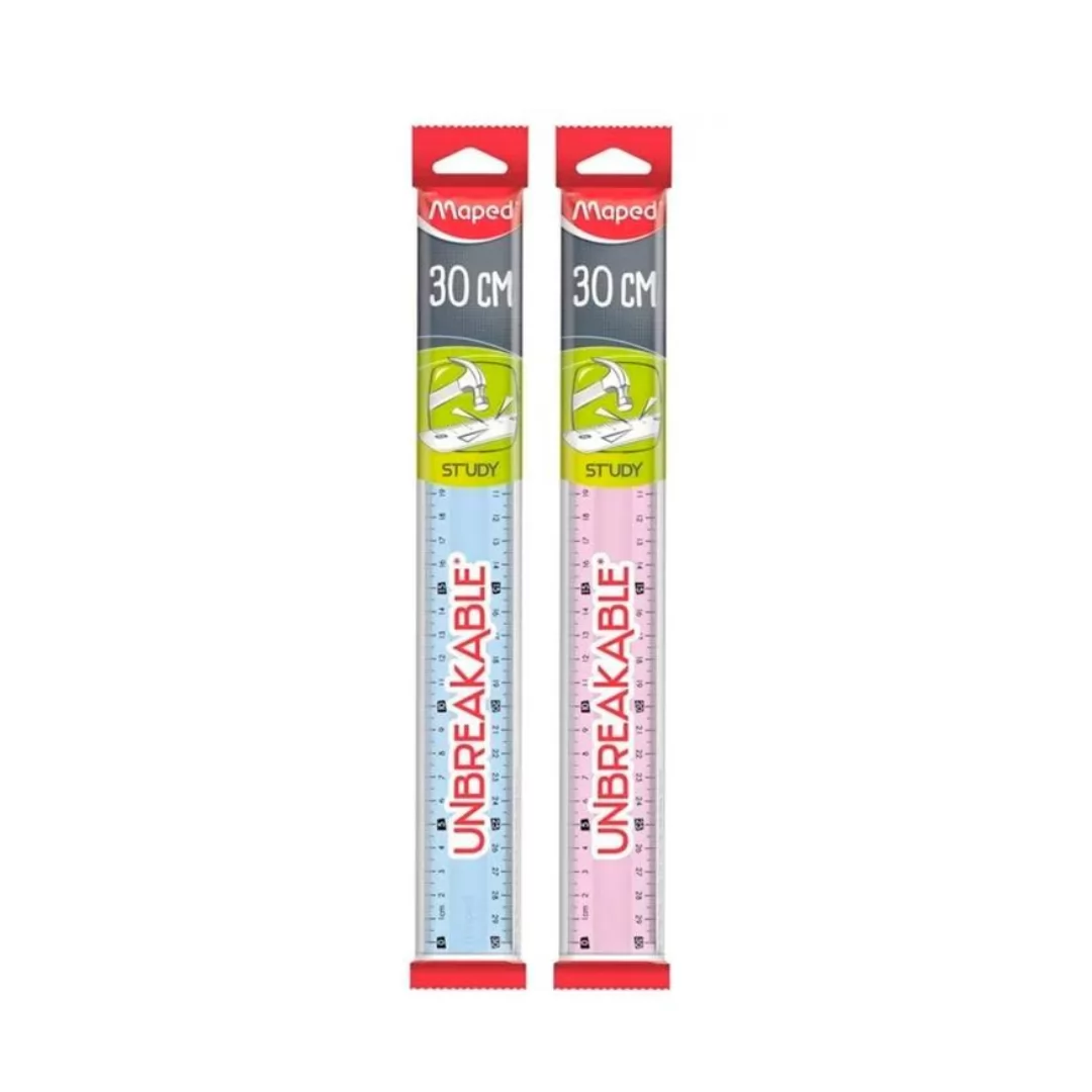 REGUA STUDY UNBREAKABLE 30 CM TRANSLUCIDA
