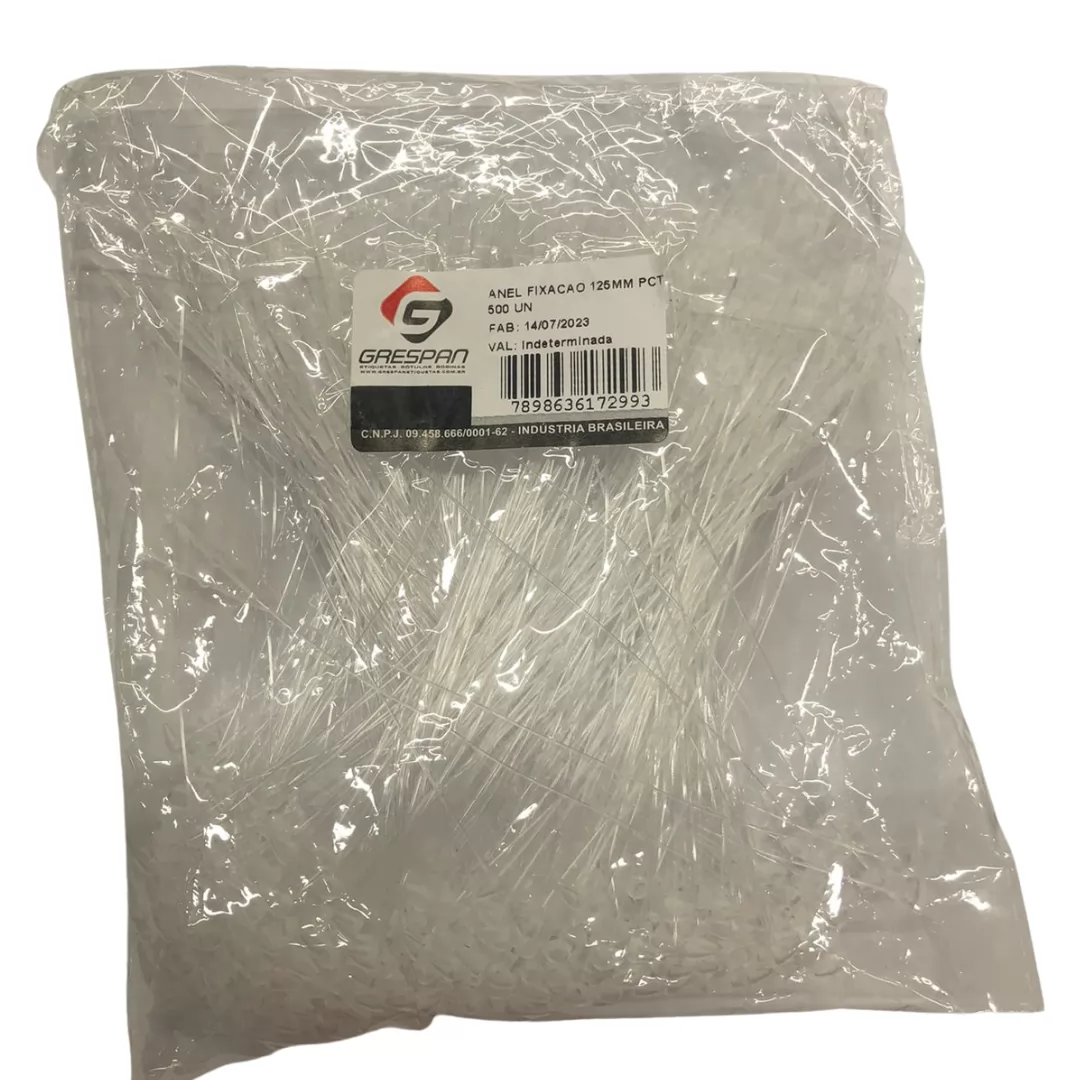 TRAVA ANEL PLASTICO PLUS 125MM PCT.C/500 - GRESPAN