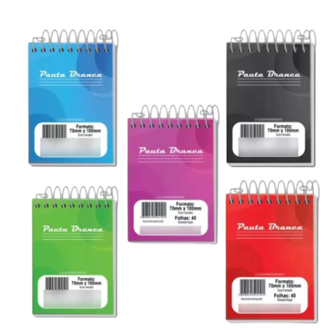 CADERNO ESPIRAL FLEXÍVEL  1/16 40 FLS