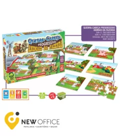 QUEBRA - CABECA PROGRESSIVO ANIMAIS DA FAZENDA- IOB BRINQUEDOS