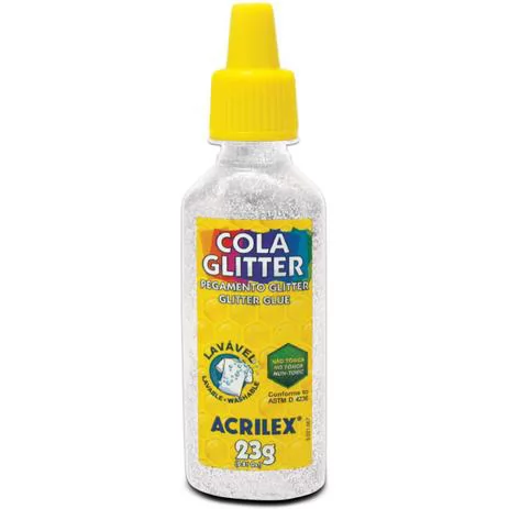 COLA COM GLITTER TUBO 23G. CRISTAL