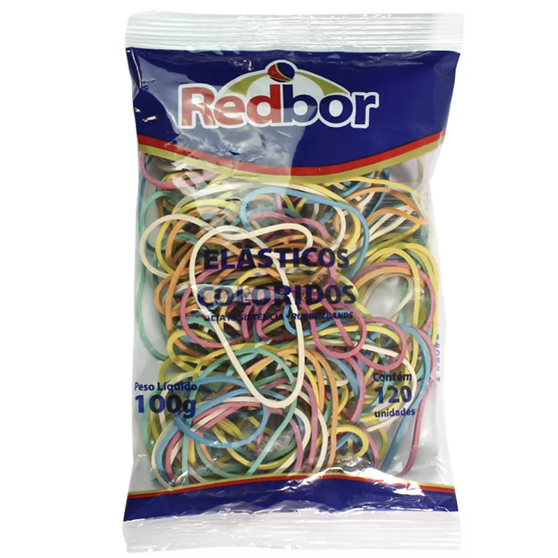 ELASTICO LATEX COLORIDO 120UN. 100GRS