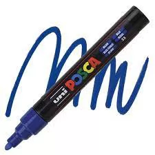 MARCADOR PERMANENTE ATOMICO UNI POSCA PC-5M AZUL FORTE