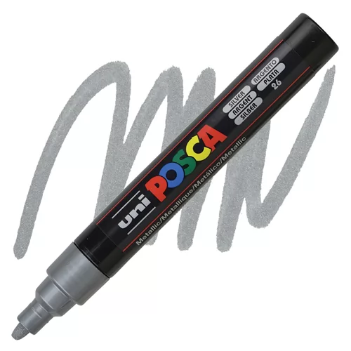 MARCADOR PERMANENTE ATOMICO UNI POSCA PC-5M PRATA