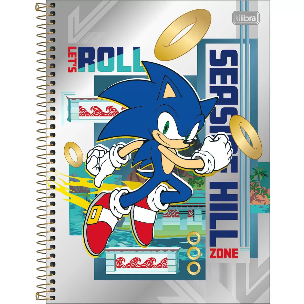 CADERNO UNIVERSITÁRIO SONIC 1 MATÉRIA 80 FOLHAS