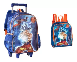 KIT MOCHILA COM RODAS + LANCHEIRA TERMICA DRAGON BALL - CLIO