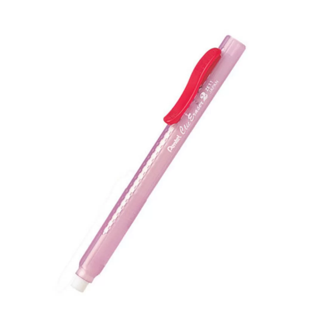 BORRACHA CLIC ERASER TRANSPARENTE ROSA